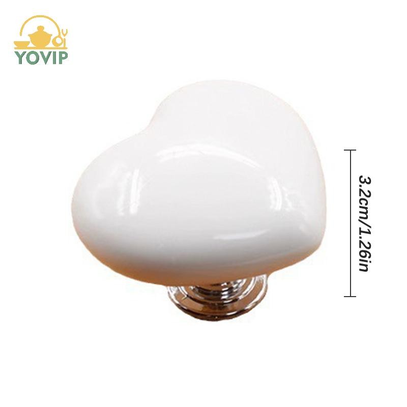 YOVIP 1 / 2 Cái Nhiều Màu Sắc Hình Trái Tim Vệ Sinh Nút Nhấn Bình Nước Đẩy Móng Tay Nghệ Thuật Trợ Lý Tủ Cửa Ngăn Kéo Tay Cầm VN
