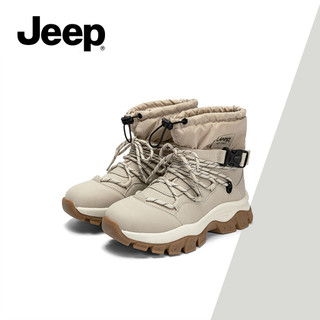 Giày bốt đi bộ đường dài ngoài trời mới mùa thu đông JEEP dành cho nữ, Giày cao cổ chống trượt, Giày cao đến mắt cá chân ấm áp, Giày bốt Martens cổ điển màu đen