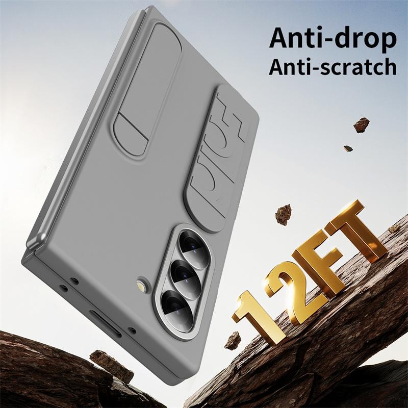 Dây đeo cổ tay có thể gập lại Funda Thích hợp cho Samsung Galaxy zfold7 Z Fold 6 4 5 3 Vỏ điện thoại Fold6 5G Kính trước Bảo vệ ống kính PC Vỏ nhựa Capa
