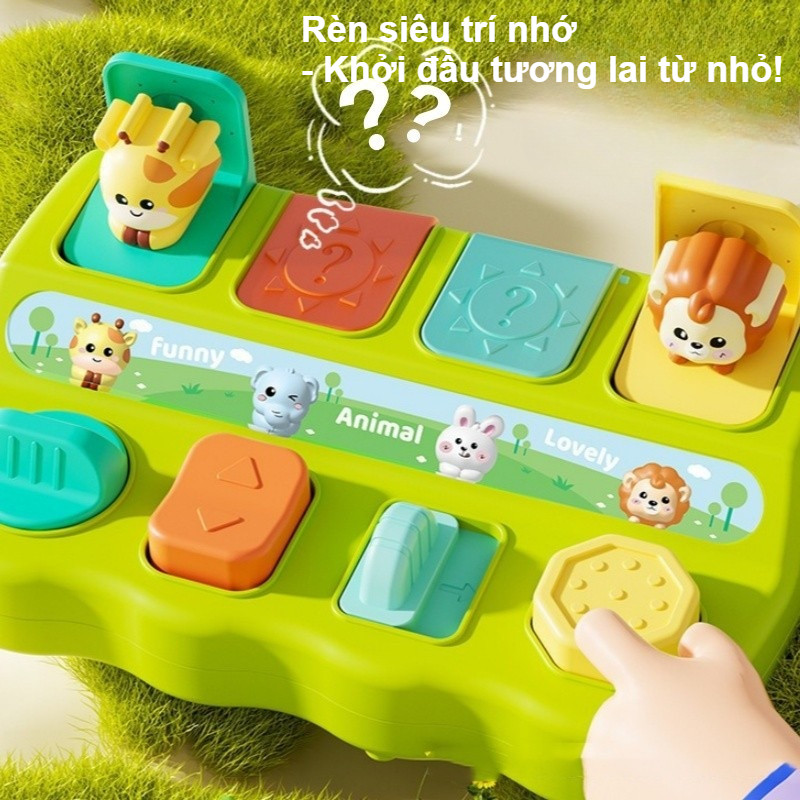 Hộp Động Vật Peekapoo,đồ Chơi POP-UP Rèn Luyện Phản Xạ Tay Cho Bé, Đồ Chơi Montessori Từ 1 - 3 Tuổi