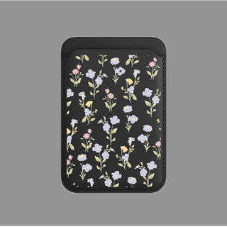 Hộp đựng thẻ họa tiết hoa dại tím cho iPhone 17promax 16pro16prmax 15pro 15promax 14 14promax 14pro