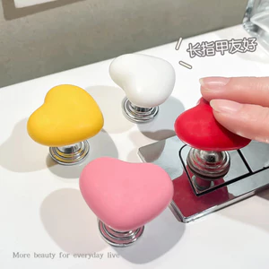 SET 5 Nút dán nhấn xả nước bồn cầu - tay nắm cửa hình Trái Tim đa năng tiện lợi sáng tạo