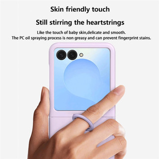 Ốp điện thoại gập vòng da cửa sổ lớn cho Samsung Galaxy Z Flip 7 6 5 Zflip6 zflip7 zflip7fe