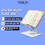 Giá Đỡ Sách , Giá Kê Sách Đế Xoay 360 Độ, Đỡ Điện Thoại, Ipad, Bảng Vẽ Có Kẹp Sách Bằng Gỗ, Thép Carbon