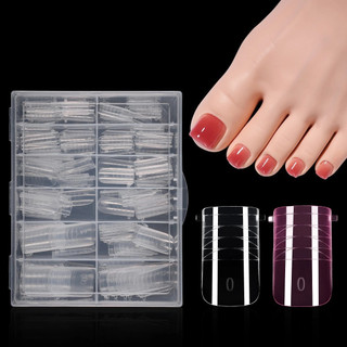 [Vận chuyển nhanh] THEHOMECO 120 đầu giả, Bao phủ toàn bộ khuôn móng chân dạng kép, dạng móng tay Acrylic để mở rộng