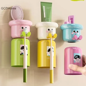 Giá đỡ bàn chải đánh răng hoạt hình từ tính GCDHome - Lưu trữ phòng tắm treo tường HOT