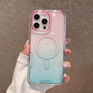 Ốp bảo vệ cao cấp ba trong một Gradient lỗ lớn đầy màu sắc cho IPhone 16 15 14 13 12 11 Pro Max Plus Vỏ chống rơi bao gồm tất cả