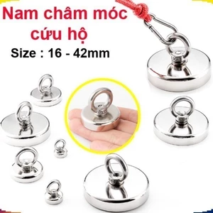 Nam châm móc tròn, Nam châm cứu hộ siêu hút 16 - 42mm