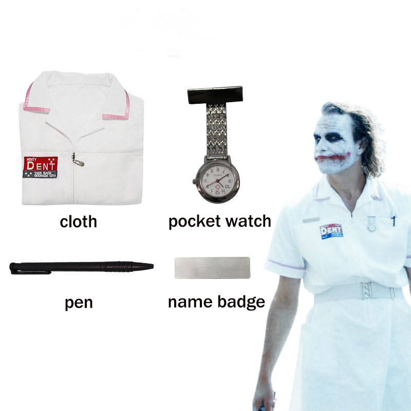 Đồng phục cosplay y tá Joker Batman Arkham Origins - Vải - Trang phục Halloween