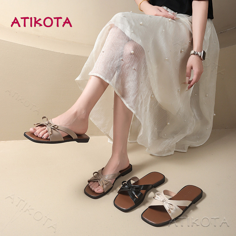 Dép Sandal Nữ Atikota Thời Trang Tinh Tế Thanh Lịch Đa Năng Thoải Mái Nhẹ Dép Thường Ngày
