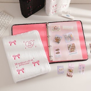 Album Ảnh A5 Binder Lông Nam Châm Hoạ Tiết Nơ Tiểu Thư Sổ Đựng Card Cute Timo VPBL40