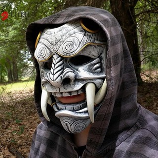 Ea Nhật Bản Ma Hannya Mặt nạ hóa trang Halloween Prajna Mặt nạ nửa mặt Samurai VN