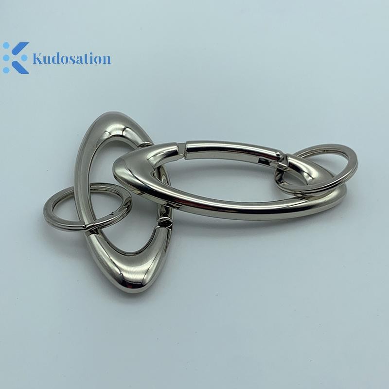 Kudosation Hợp Kim Kẽm Móc Khóa Hình Bầu Dục Đa Năng Leo Núi Móc Khóa Phụ Kiện