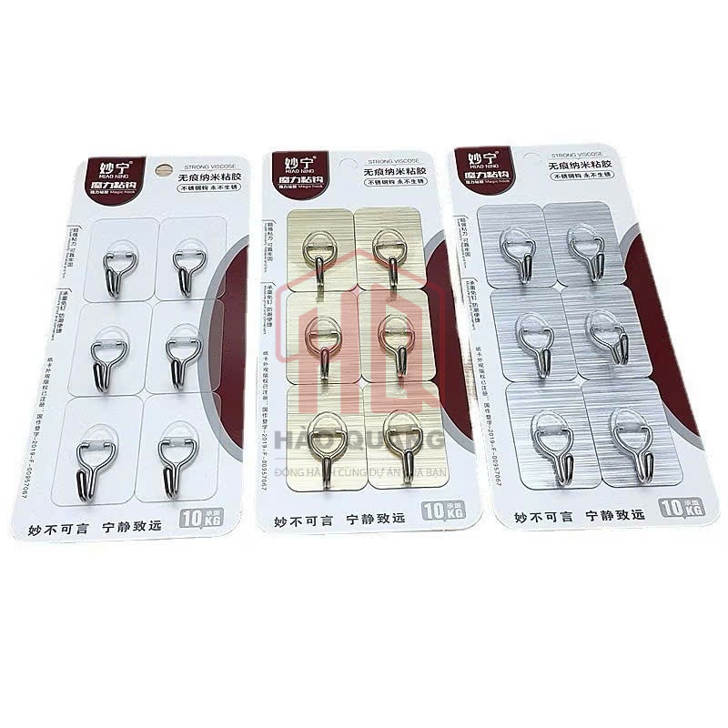 3 Bộ Móc Dán Tường Siêu Dính Inox 304 Chịu Lực 5-10kg – Móc Treo Đa Năng Không Cần Khoan