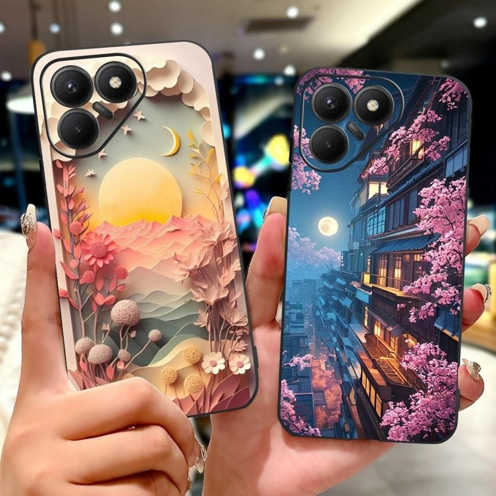 Dành Cho Tecno Pova 7 4G Ốp Lưng LJ6 Silicon Hoạt Hình Dễ Thương Sang Trọng Bướm Thời Trang Thoáng Mát Sơn Mặt Sau Cho Techno Pova7 4G Vỏ Điện Thoại Màu Đen