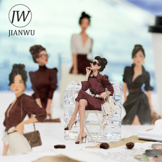 JIANWU Rơi Vào Mùa Hè Series Nhân Vật Vintage Phong Cảnh Chất Liệu Cắt Dán Sổ Lưu Niệm Nhãn Dán Sáng Tạo DIY Tạp Chí Văn Phòng Phẩm