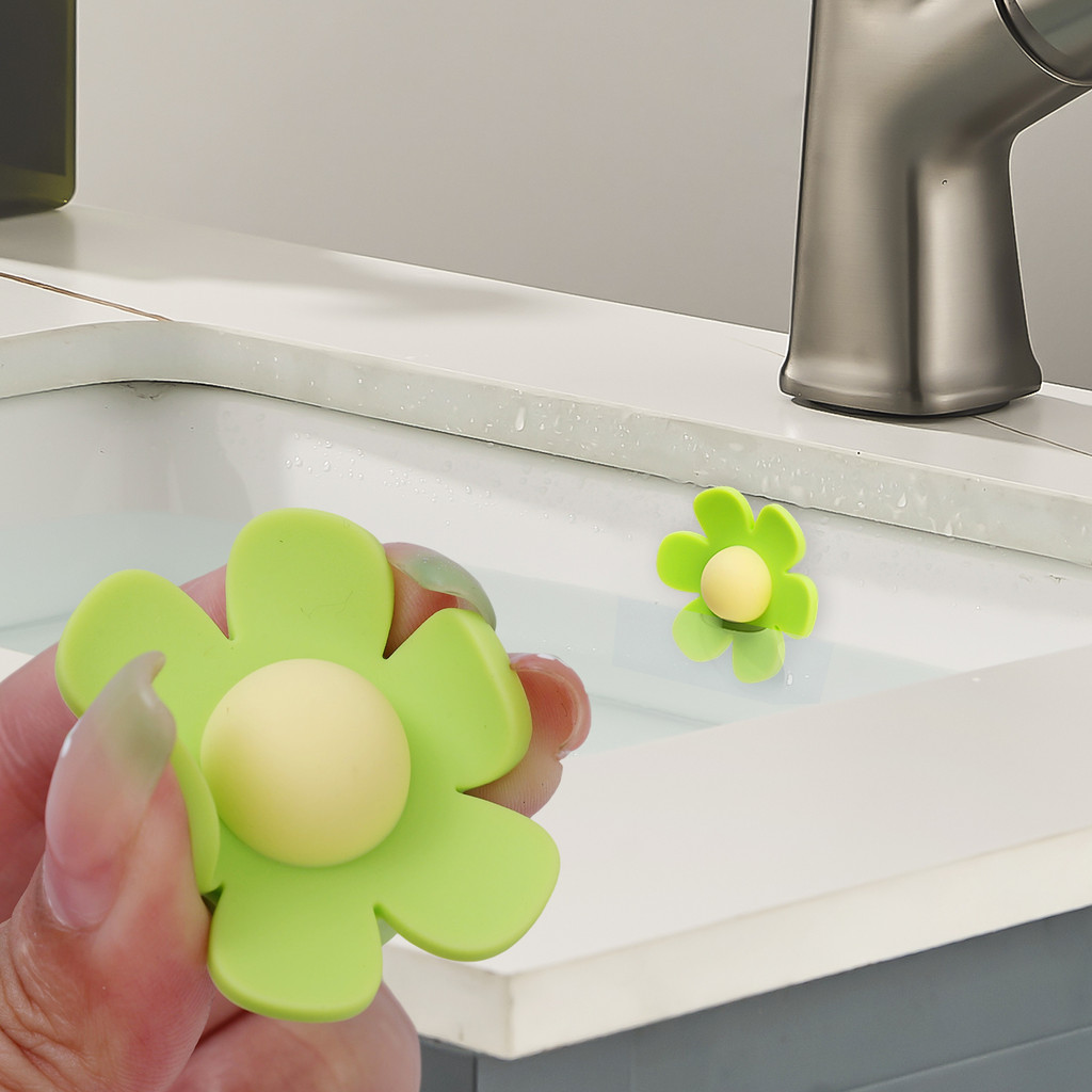 [H & L] 1 / 4 Cái - Phích cắm tràn bồn rửa phòng tắm | Vỏ thoát nước silicon hình hoa có thiết kế chống trượt, để trang trí mặt bàn nhà bếp