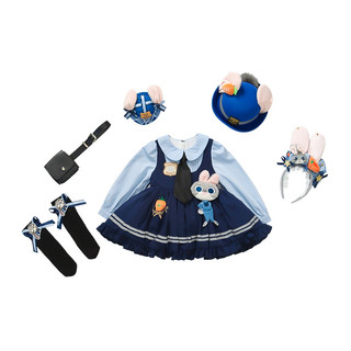 Cô Gái Judy Thỏ Sĩ Quan Cảnh Sát Gothic Đầm Cô Gái Nick Cáo Xanh Đầm Công Chúa Show Đầm