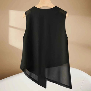 Phong Cách Trung Hoa Áo Vest Phong Cách Trung Hoa 2025 Thời Trang Không Đều Gạc Mỏng Phong Cách Chống Nắng Không Tay Top Mùa Hè