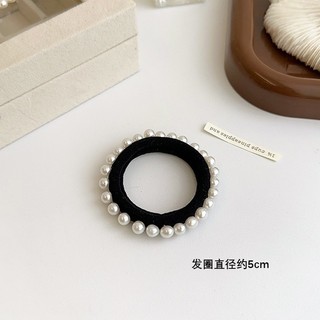 Dây buộc tóc Hàn Quốc ngọc trai, đơn giản sành điệu với khăn liền mạch