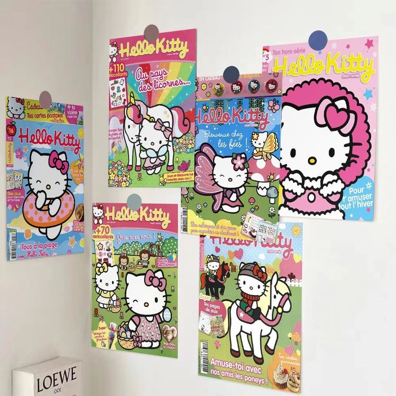 HelloKitty Poster Trang trí nhãn dán tường phòng ngủ
