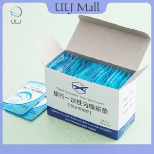 ULJ 50 Chiếc Dùng Một Lần An Toàn Du Lịch PE Nhựa Bồn Cầu Bọc Thảm Đệm Thảm.