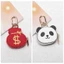 QEARY Panda Móc Khóa, Dây Kéo Dễ Thương Da PU Mặt Dây Chuyền, Túi Đựng Tiền Xu Thời Trang Phong Cách Ví Túi Đựng Tiền Móc Khóa Nữ