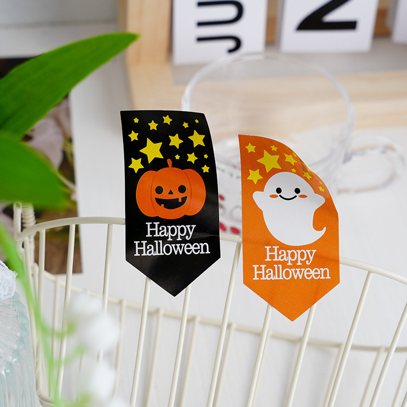 5 Tờ Halloween Bí Ngô Ma Dán Quà Tặng Bao Bì Niêm Phong Nhãn