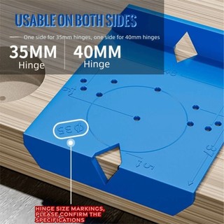 [Vận chuyển nhanh] Trợ lý bản lề cửa tủ THEHOMECO, Định vị khoan bản lề màu xanh ABS, Lắp đặt thực tế Dụng cụ phụ trợ chế biến gỗ