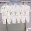 Body Thun Petit Dài Tay Trắng Phối VT Cúc Bấm Mềm Mịn Cho Bé Sơ Sinh 3-9kg VT-BD08 Đậu Đậu Store