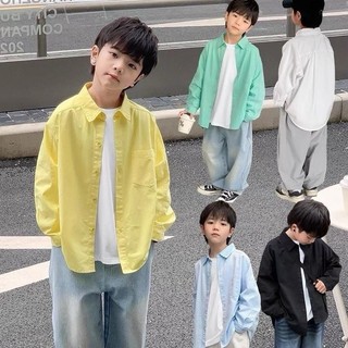 [15-48kg] SM08 Sơ Mi Trẻ Em 11-46kg,Chất Thô Cotton Mềm Mát Cho Bé Đi Học