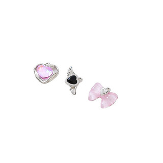 Ngọt Ngào Phong Cách Thoáng Mát Nơ Hợp Kim Zircon Mặt Dây Chuyền DIY Handmade Trang Sức Vòng Cổ Bông Tai Phụ Kiện Chất Liệu