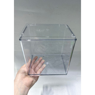 Bể Cá Betta Mica Siêu Trong HIện Đại 14x12x15cm (Có Nắp Nhựa Mica)