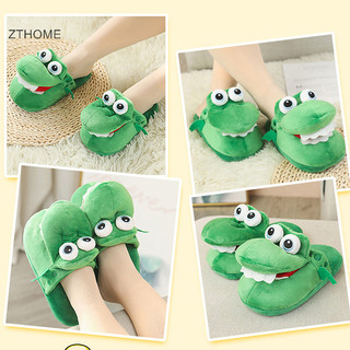 Zthome Hoạt Hình Cá Sấu Cotton Dép Di Chuyển Vui Nhộn Đi Bộ Với Miệng Mở Và Quà Tặng HOT