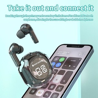 Tai nghe không dây Air39 Tai nghe Bluetooth Tai nghe nhét tai có đèn RGB Màn hình nguồn LED có Mic
