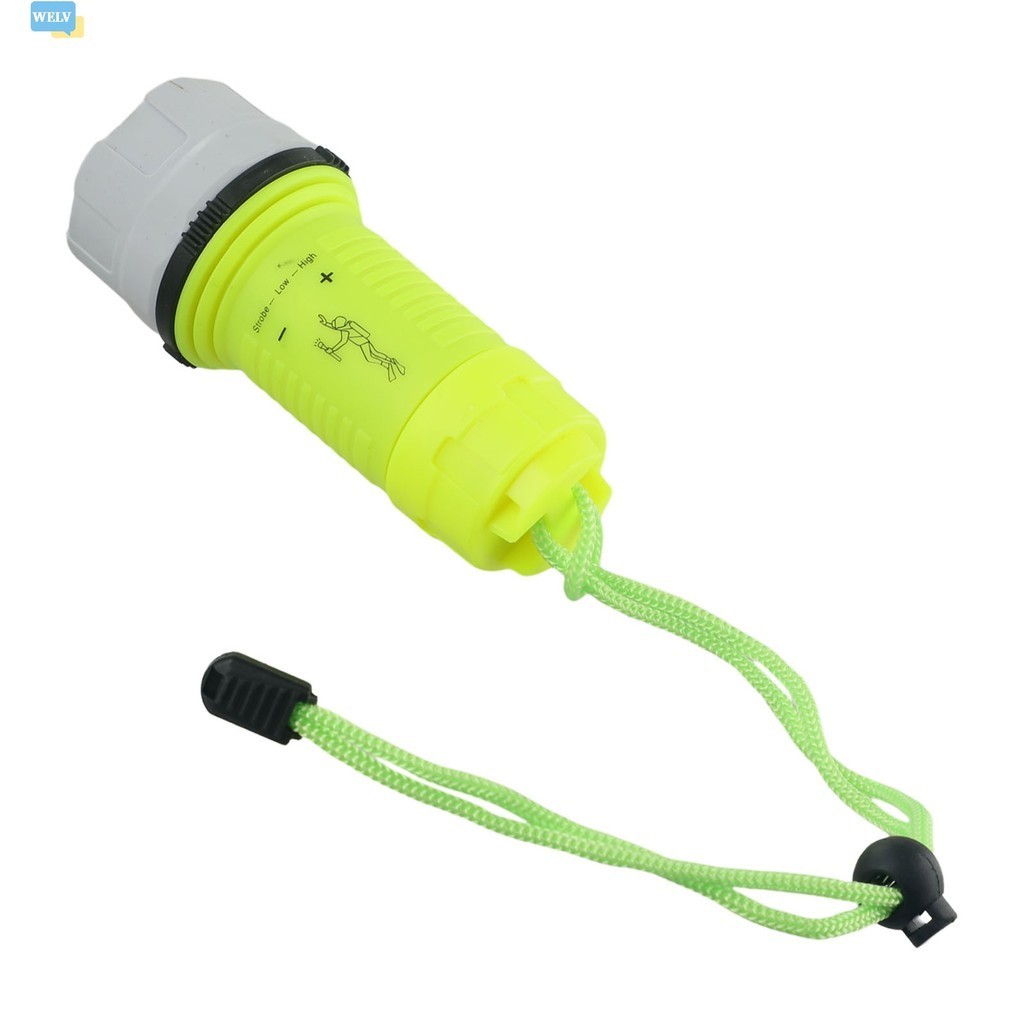 [Welv] Đèn pin LED lặn dưới nước mạnh chống nước Đèn pin lặn biển