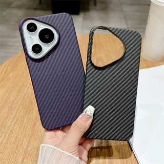 [Jlk] Vỏ giáp PC họa tiết sợi Carbon sang trọng cho Huawei Pura 70 Pro Plus P70 Vỏ bảo vệ chống sốc siêu cứng