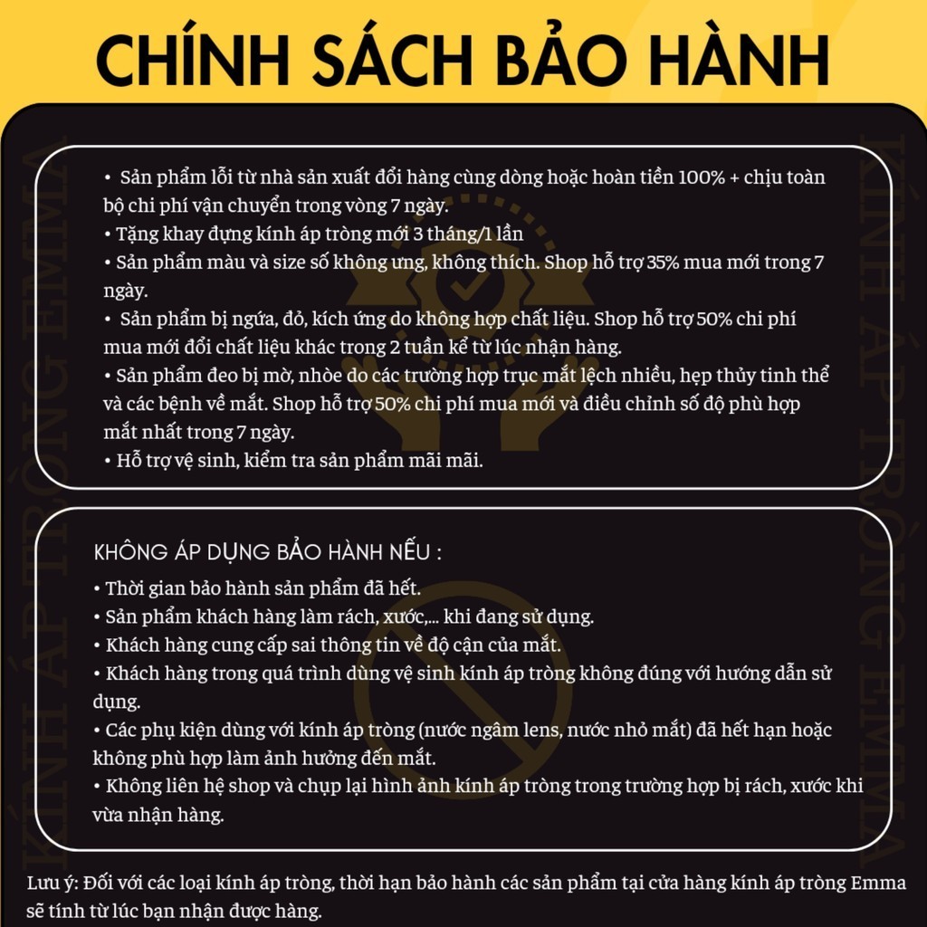 Kính Áp Tròng 1 Ngày Baby Black | Lens 1 Day Đen Baby | Emma Lens