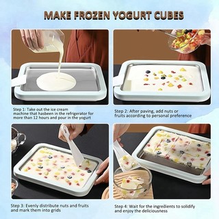 Máy làm kem tức thì, Kem tự làm tự làm, Cuộn sữa chua đông lạnh, Máy cuộn kem bằng thép không gỉ cấp thực phẩm
