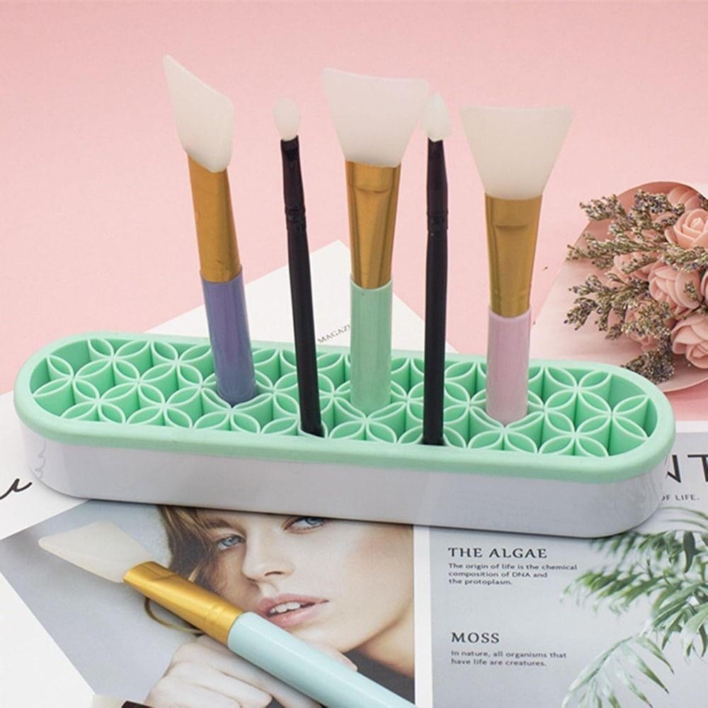 Giá đỡ bàn chải trang điểm JIMMYCHOOEC, Giá đựng dụng cụ may vá DIY gia đình, Lưu trữ bàn chải trang điểm Cấu trúc silicon Nhẹ chống bụi Giá đỡ trưng bày du lịch