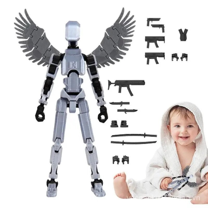 Multi Joint Movable Model 3D Printed Desk Robot Toy Body Activity Robot ...
