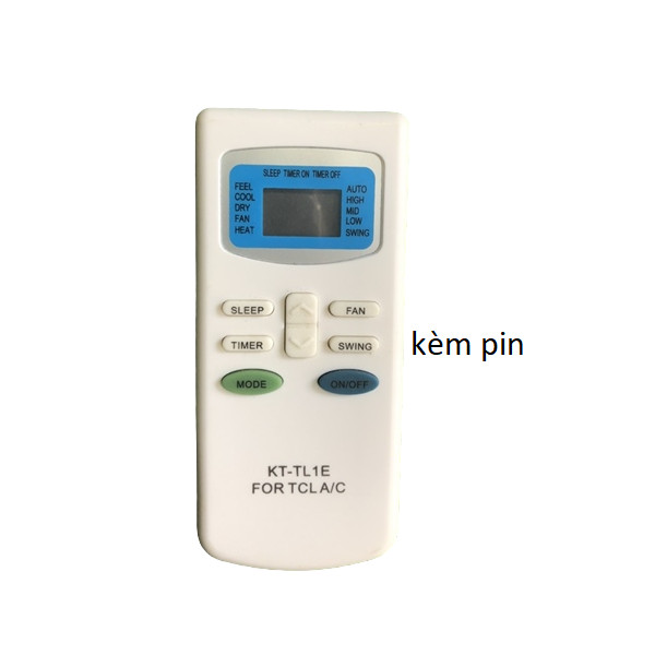 tay điều khiển remote từ xa điều hòa TCL -2-kèm pin-tay đầu bấm điều hòa TCL -2