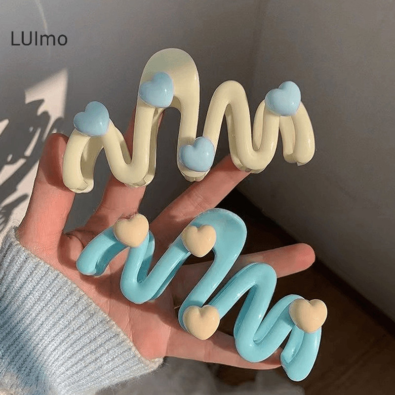 Luimo Sóng Nhiều Màu Sắc Vuốt Tóc Kẹp Tóc Nữ Bé Gái Thiết Kế Thời Trang Hàn Quốc Ngọt Ngào Đơn Giản Không Đều Kẹp Tóc Mũ SBS