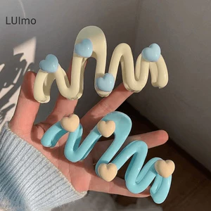 Luimo Sóng Nhiều Màu Sắc Vuốt Tóc Kẹp Tóc Nữ Bé Gái Thiết Kế Thời Trang Hàn Quốc Ngọt Ngào Đơn Giản Không Đều Kẹp Tóc Mũ SBS