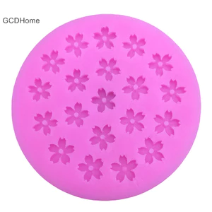 Gcdhome 20 Lỗ Hoa Anh Đào Hoa Hồng Khuôn Silicon DIY Hoa Sô Cô La Fondant Mảnh Món Tráng Miệng Bánh Hoa Trang Trí Dụng Cụ Nướng Bánh HOT