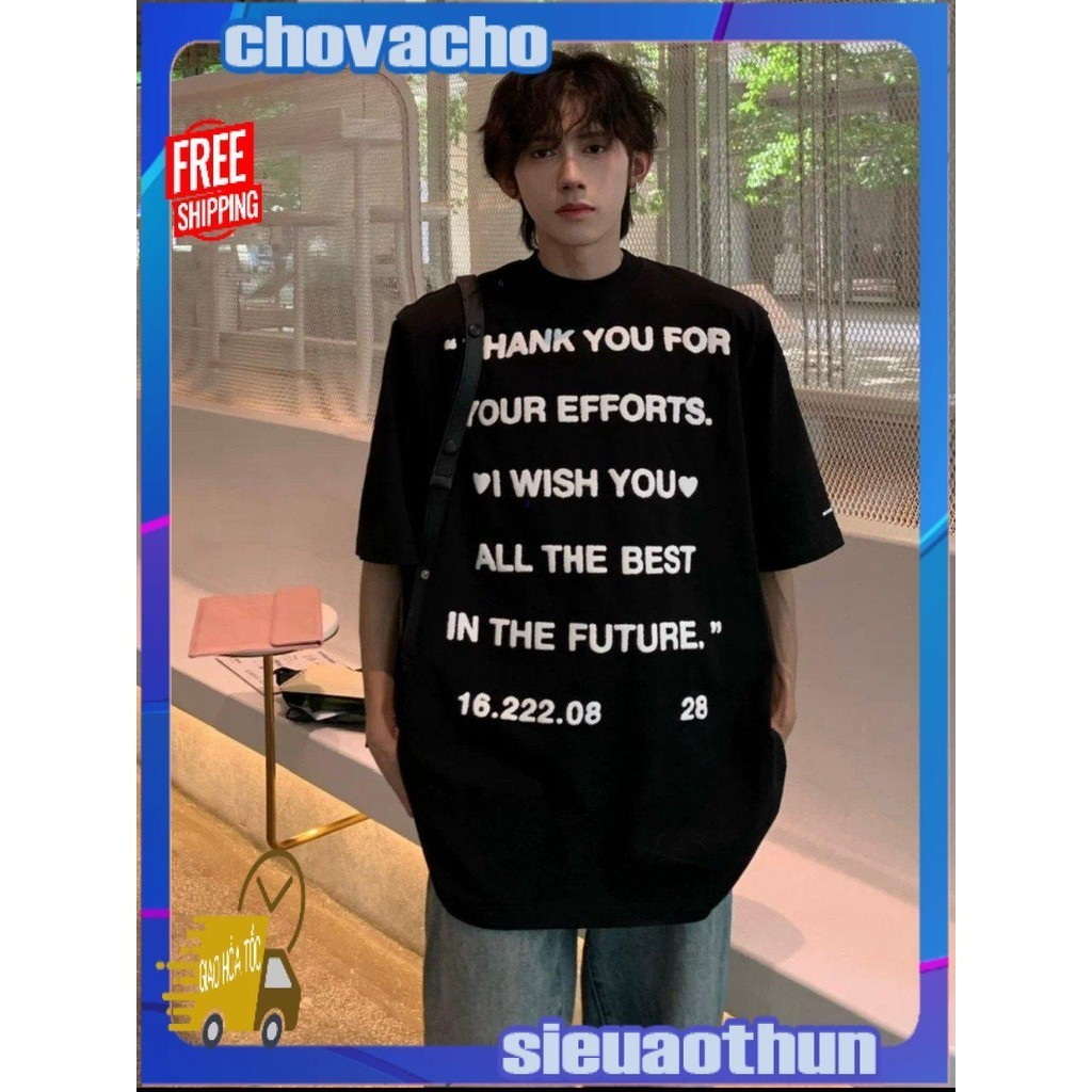 Áo thun Stee Cổ tròn THANK YOU Localbrand ICVCVNI Unisex