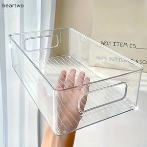 < Beartwo > Hộp Bảo Quản Acrylic Mỹ Phẩm Để Bàn Hộp Nhựa Trong Suốt Ký Túc Xá Hộ Gia Đình Mặt nạ Da Hộp Bảo Quản Tủ Lạnh Đẹp