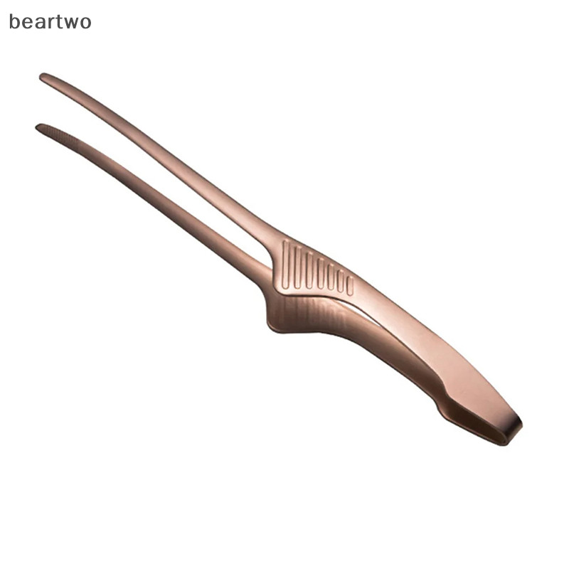 < Beartwo > Kẹp Thực Phẩm BBQ Kẹp Thịt Nướng Thép Không Gỉ Nhà Bếp Thực Phẩm Kẹp Thịt Chống Trơn Trượt Chống Dính Bít Tết Kẹp Dụng Cụ Nấu Ăn Nướng Nướng Đẹp