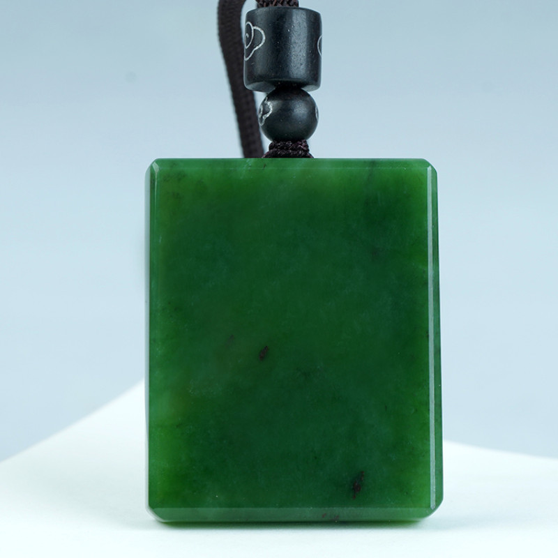 Mặt dây chuyền Jasper An toàn Không có vấn đề Mặt dây chuyền nữ Spinach Green Jade Mặt dây chuyền