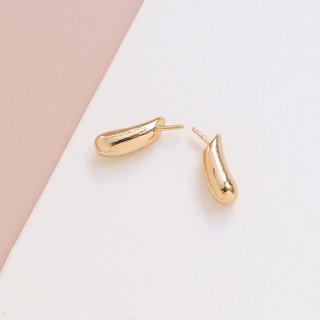 Mạ Đồng Vàng Thật Một Piao Dễ Thương Tai Chó Lớn Tai DIY Handmade Trang Sức Tự Chế Baroque Ngọc Trai Pin Phụ Kiện